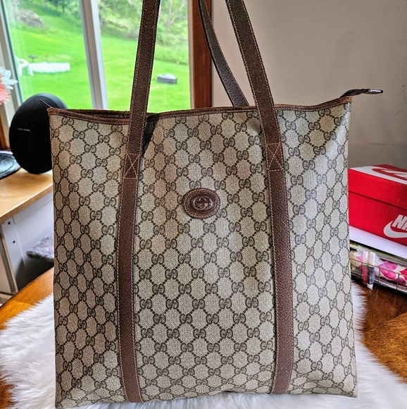 Gucci Supreme large vintage zippered tote - Picture 1 of 12